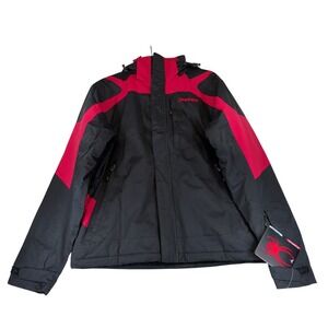Spyder Rainier Men M Ski Jacket Black Red XT Waterproof Breathable Technical NEW
